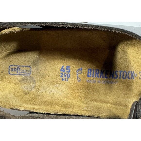 Birkenstock Soft Footbed Milano Sandals Brown Leather Slip On Casual Men’s Sz 12 - Picture 7 of 8